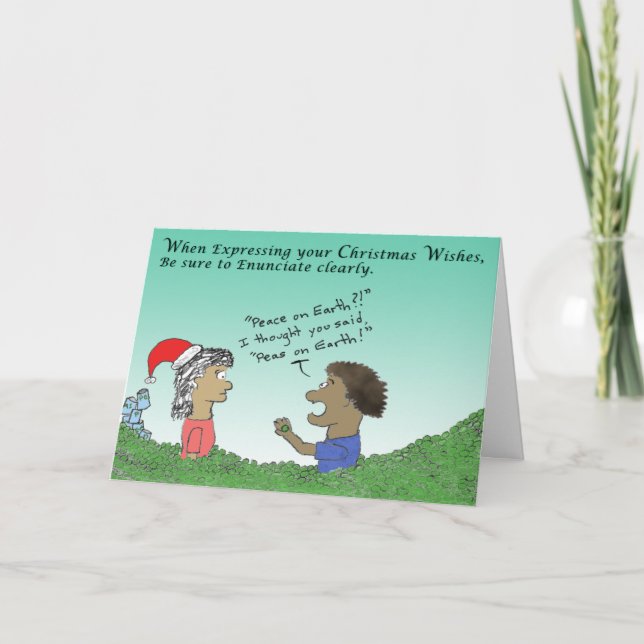 Ärtor på jord helgkort (Framsida)