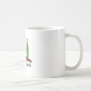 Ärtor på jord kaffemugg