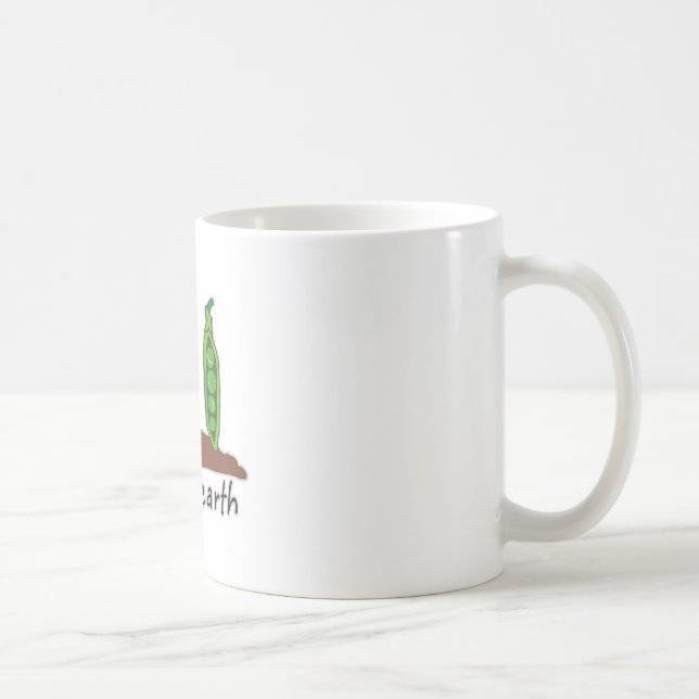 Ärtor på jord kaffemugg (Höger)