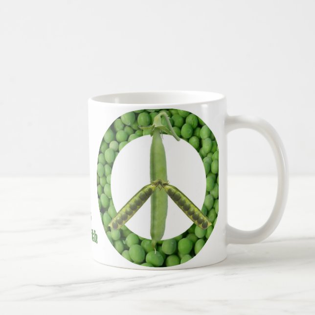 Ärtor på jordmuggen kaffemugg (Höger)