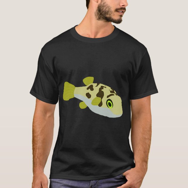 Ärtpufferfisk T Shirt (Framsida)