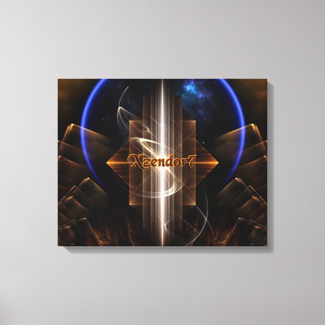 Artrilliska domän för Xzendor7 Fractal Art Canvastryck (Framsida)