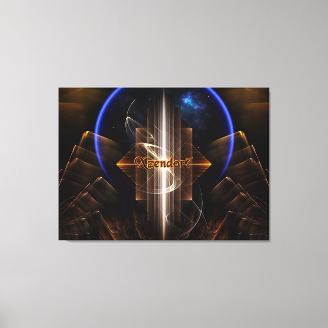 Artrilliska domän för Xzendor7 Fractal Art Canvastryck (Framsida)