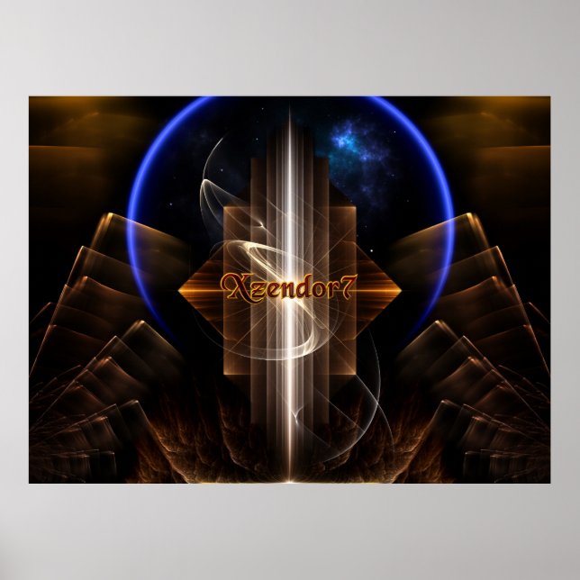 Artrilliska domän för Xzendor7 Fractal Art Poster (Framsidan)