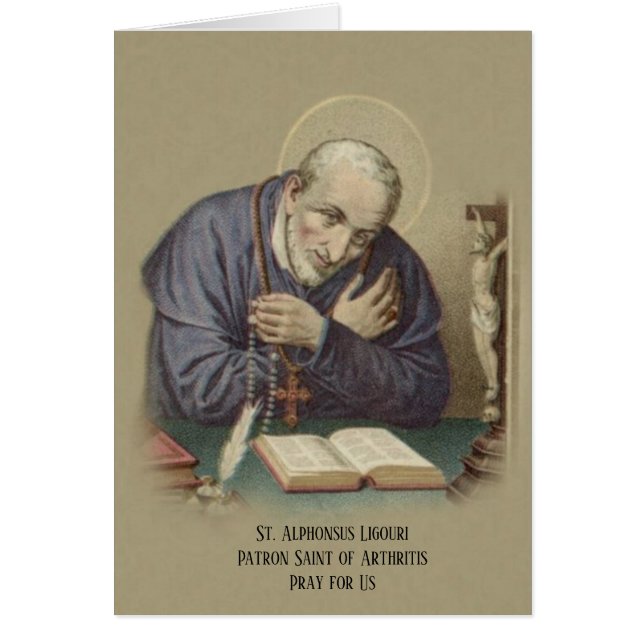 Artrit Prayer St. Alphonsus Ligouri Religiösa OBS Kort (Framsidan)