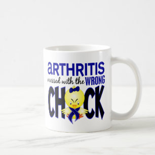 Artrit röra med den fla chicken kaffemugg
