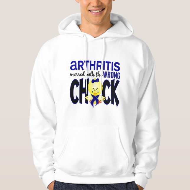 Artrit röra med den fla chicken sweatshirt med luva (Framsida)