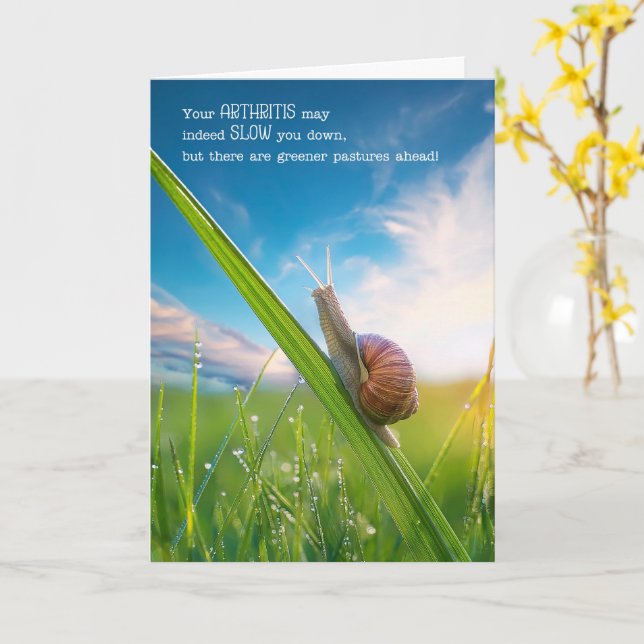 Artrit Snigelfart För Bättre Hälsa Kort (Gul blomma)