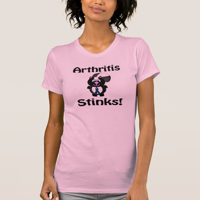 Artrit Stinker Skunk Medvetenhet Design Tee (Framsida)