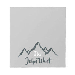 Artritat bergsområde, anpassbart monogram anteckningsblock