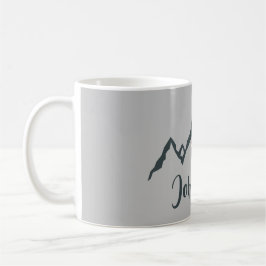 Artritat bergsområde, anpassbart monogram kaffemugg