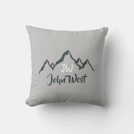 Artritat bergsområde, anpassbart monogram kudde