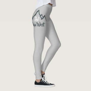 Artritat bergsområde, anpassbart monogram leggings