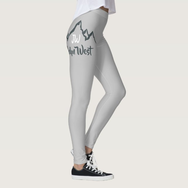 Artritat bergsområde, anpassbart monogram leggings (Höger)