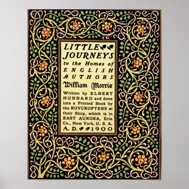 Arts And Crafts-rörelsen 1900 bokomslagsdesign Poster (Framsidan)