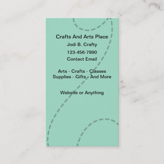 Arts And Crafts Theme Trendy Business Cards Visitkort (Framsida)