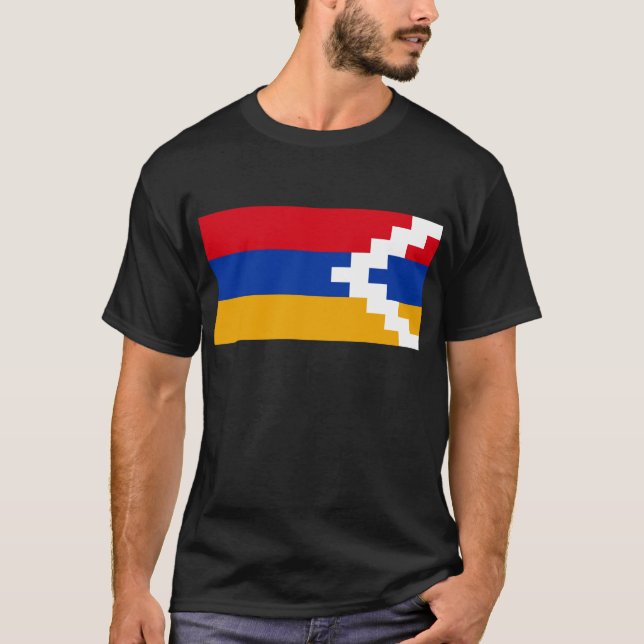 Artsakh (Nagorno-Karabakh) flagga T Shirt (Framsida)
