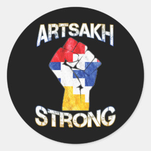 Artsakh Starong Defend Artsakh Armenia Flagga Prot Runt Klistermärke