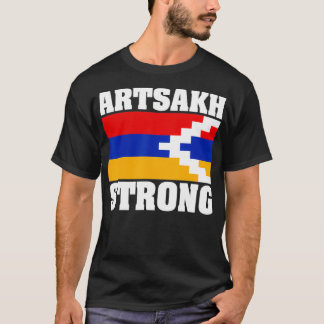 Artsakh Strong Armenia Flagga Färg T Shirt