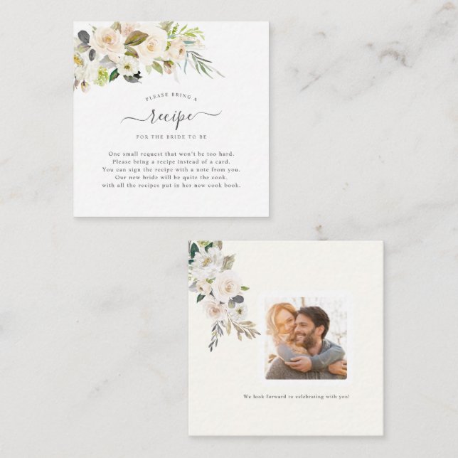 ArtsApp Akvarell Alabaster Ros Förfrågan Bilaga Anteckningskort (Fram/baksida)