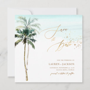 ArtsApp Chic Tropical Paradise Bröllop Spara Datumet