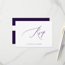ArtsApp Elegant Aubergine RSVP Luxe Kalligrafi