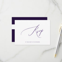 ArtsApp Elegant Aubergine RSVP Luxe Kalligrafi OSA Kort