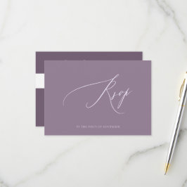 ArtsApp Elegant Dammig Lila RSVP Lyxig Kalligrafi OSA Kort