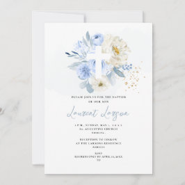 ArtsApp-Elegant H2 Dusty Blue Ro Baptism Inbjudningar