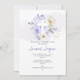 ArtsApp Elegant H2 Dusty Lila Ro Baptism Inbjudningar