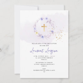ArtsApp Elegant H2 Dusty Lila Ro Baptism Inbjudningar