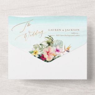 ArtsApp Elegant Tropisk Paradis Falsk Guldaccent
