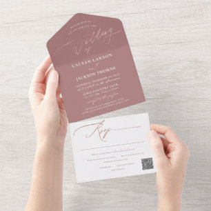 ArtsApp Faux Ro Guld Calligraphy Dusty Ro
