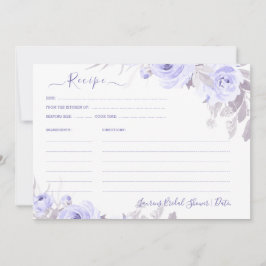 ArtsApp H2 Dammiga lila rosor Bröllopsduschrecept Inbjudningar