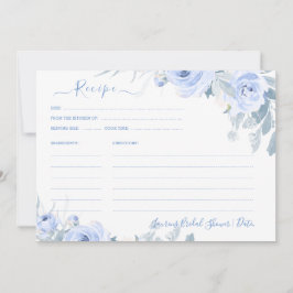 ArtsApp H2 Dammt blå rosor Bröllopsdusch Recept Inbjudningar