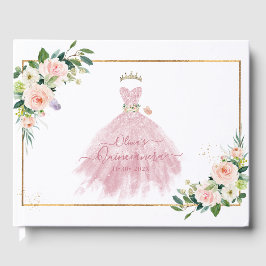 ArtsApp H2 Ombre  Rosa Sparkling Quinceanera Gästböcker