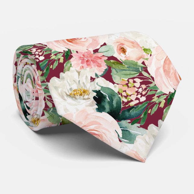 ArtsApp H2  Rosa ros Burgundy Bröllop Slips (Rullad)