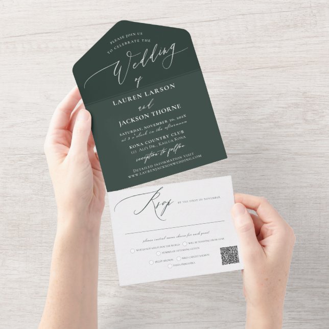 ArtsApp Modern Calligraphy Forest Grönt Bröllop (Tearaway)