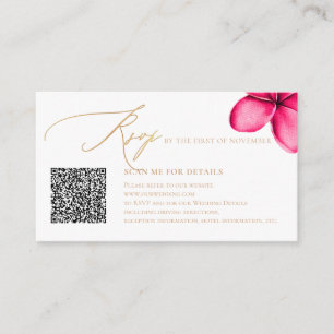 ArtsApp Paradise Shore QR-kod Falskt guld RSVP Tilläggskort