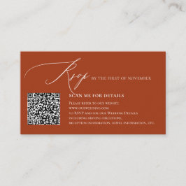 ArtsApp QR-kod elegant RSVP Lyx kalligrafi Tilläggskort
