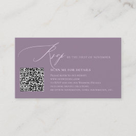 ArtsApp QR-kod elegant RSVP Lyxig kalligrafi Tilläggskort
