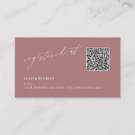 ArtsApp QR-kodregister Dusty Rose Blush Script Tilläggskort
