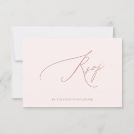 ArtsApp RSVP Fals Rosa Guld Lyx Kalligrafi OSA Kort