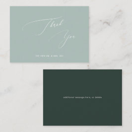 ArtsApp Sage Green Luxe Kalligrafi Tack Anteckningskort