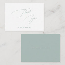 ArtsApp Sage Grönt Luxe Calligraphy-Tack Anteckningskort