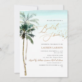 ArtsApp Tropical Paradise Faux Guld Calligraphy Inbjudningar