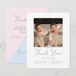 ArtsApp Twillingars Shower Tack+Birth-meddelande Inbjudningar