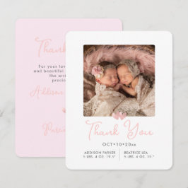 ArtsApp Twillingars Shower Tack+Birth-meddelande Inbjudningar