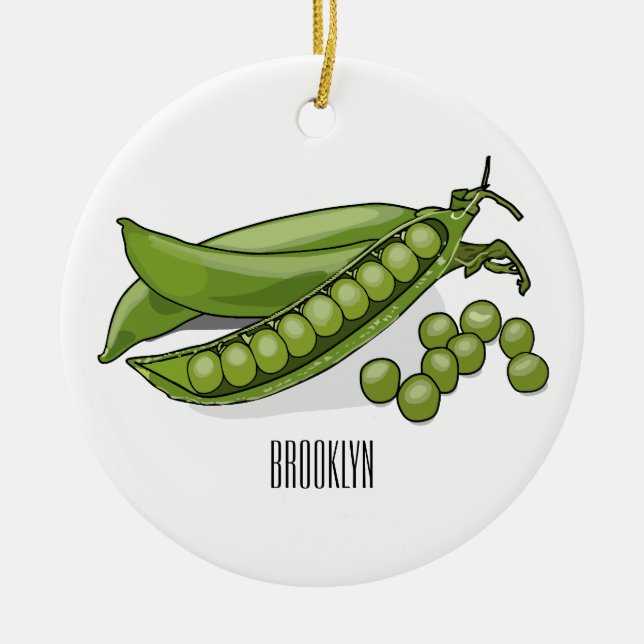 Ärtsnurrillustration  julgransprydnad keramik (Framsidan)