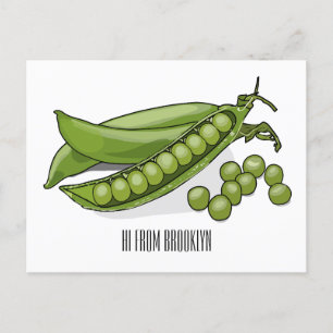 Ärtsnurrillustration vykort